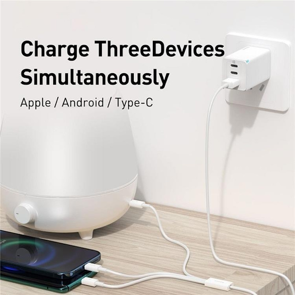 Baseus 3in1 USB-A till USB-C, Lightning, microUSB kabel 0.5m