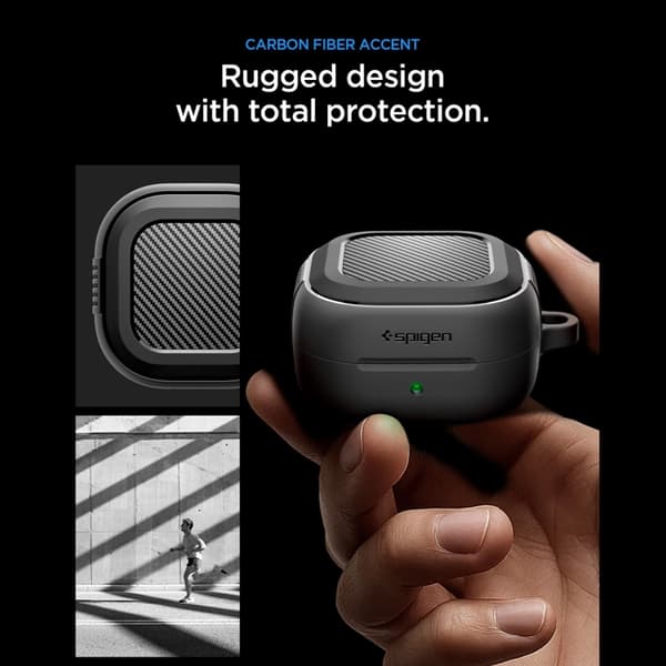 Spigen Skal För Galaxy Buds 4/4 Pro Rugged Armor - Matte Svart Svart