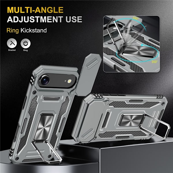 Mobilskal till iPhone Air Kickstand Lens Lid - Grå Grå