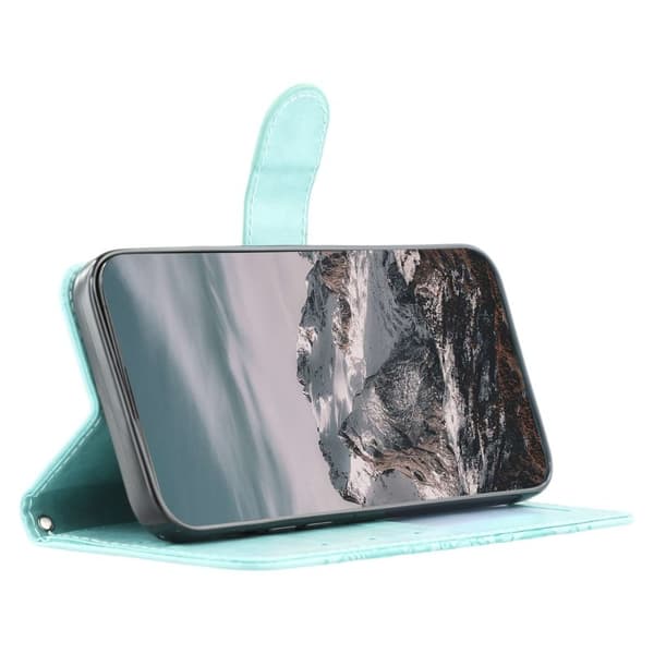 Oppo Find X9 Pro 5G Kortfack Plånboksfodral Konstläder Mandala - Grön
