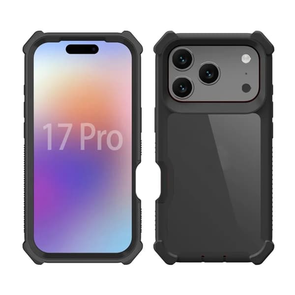 Mobilskal till iPhone 17 Pro TPU + PC Shockproof - Svart Svart