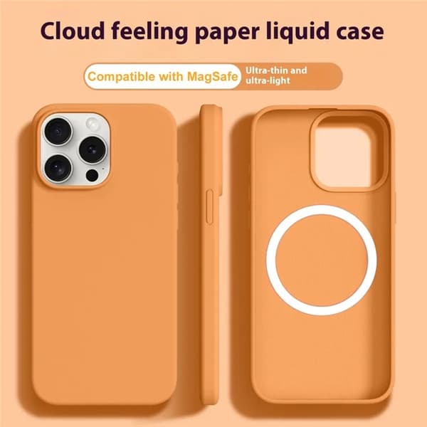 Mobilskal till iPhone 14 Pro MagSafe Ultra Thin Silikon Orange