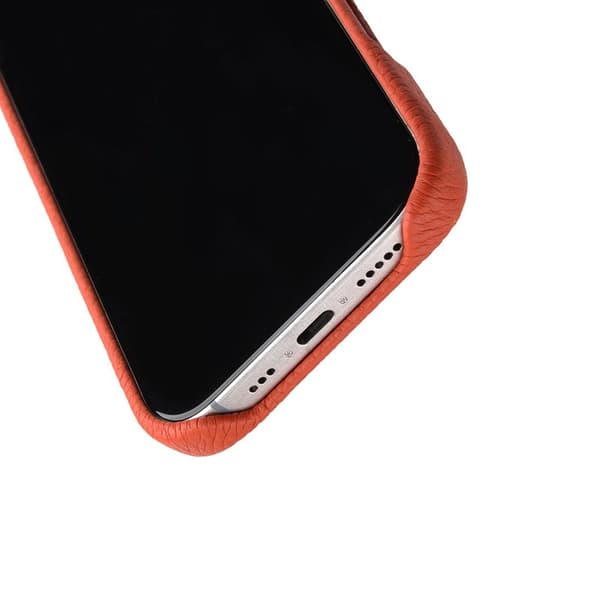 MELKCO Mobilskal till iPhone 16 Pro Magnetiskt Äkta Läder PC Orange
