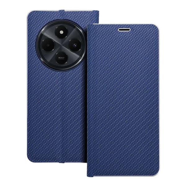Xiaomi Redmi 14C Pung Etui Luna Kulstof - Blå Blå
