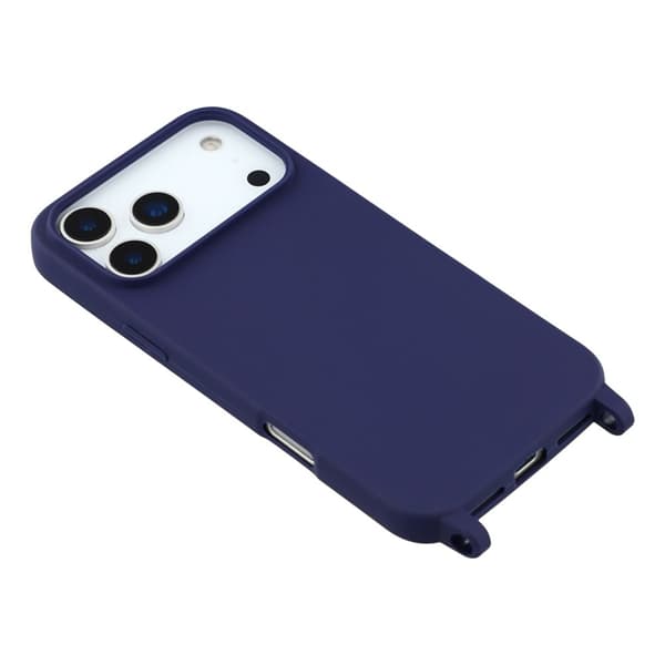 Mobilskal till iPhone 17 Pro Max TPU med Hål för Rem - Mörkblå Blå