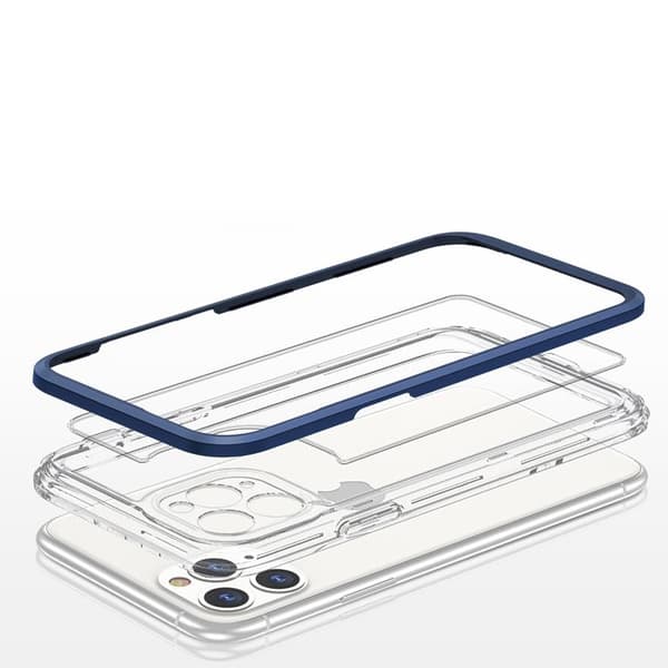 iPhone 11 Pro Max Skal Clear 3in1 - Blå Blå