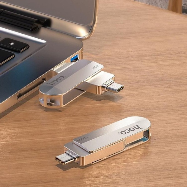 HOCO pendrive Wide UD10 USB + Type C 128GB USB3.0