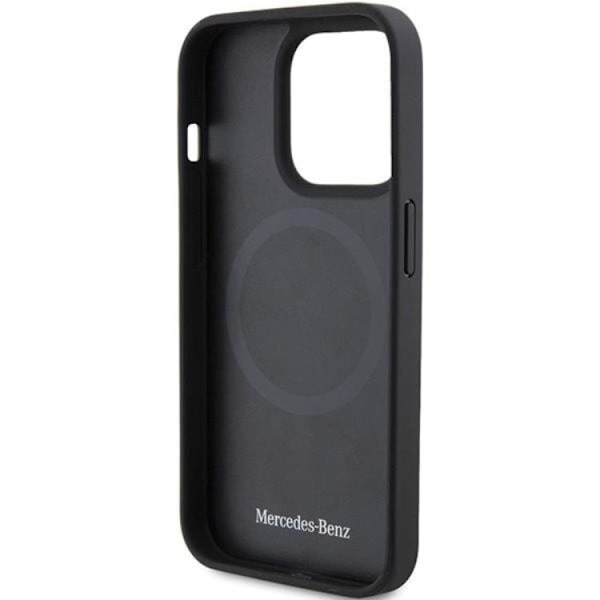 Mercedes iPhone 15 Pro Mobilskal Magsafe Smooth Läder - Svart Svart