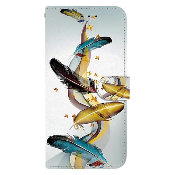 Samsung Galaxy S26/S26 Pro Plånboksfodral Mönstertryck Konstläder - Guldfjäril