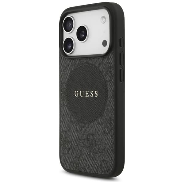 Guess telefontaske til iPhone 17 Pro MagSafe 4G Circle Classic Logo - Sort Svart
