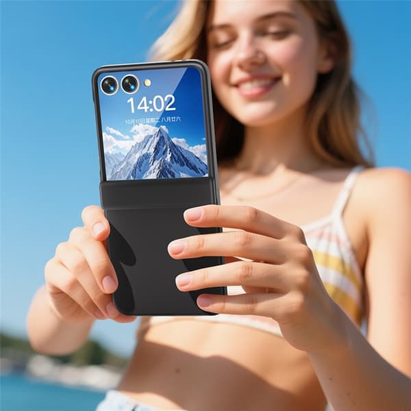 Mobilskal till Galaxy Z Flip7 Hinge Protection Kickstand - Svart Svart