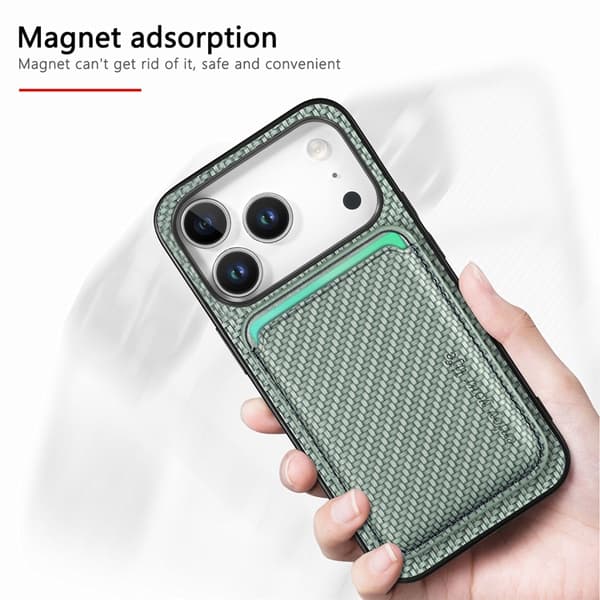 Mobilskal till iPhone 17 Pro Max Detachable Korthållare - Grön Grön