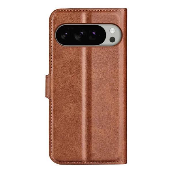 Google Pixel 10 Pro XL Konstläder Plånboksfodral Calf Texture - Light Brun Brun