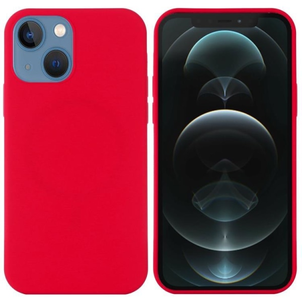 iPhone 14 Plus Skal Magsafe Silicone Ultra Slim - Röd
