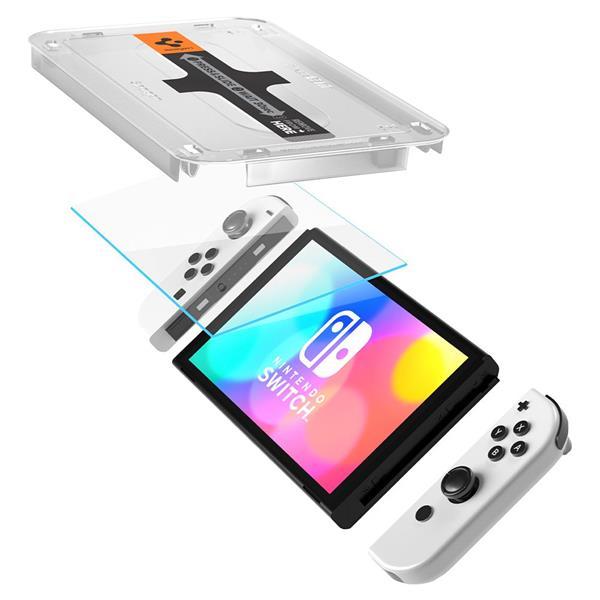Spigen Ez Fit Skærmbeskytter i hærdet glas 2-pak Nintendo Switch OLED