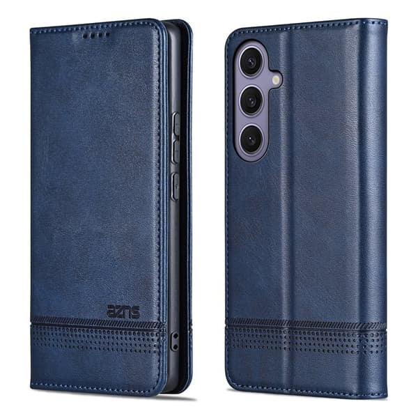 AZNS Samsung Galaxy S25 FE Plånboksfodral Konstläder - Blå