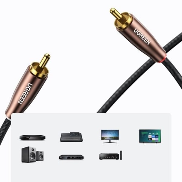 Ugreen Stereo Ljud Kabel 5m - Brun Brun