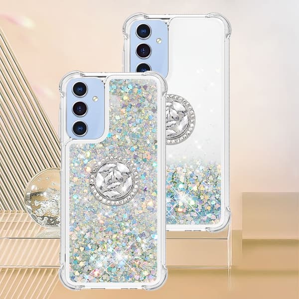 Mobilskal till Galaxy A17/A26 Kickstand Quicksand TPU - Silver Silver