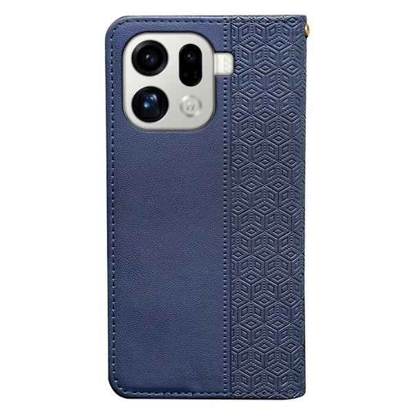 Oppo Find X9 Pro 5G Plånboksfodral Konstläder Mönster - Blå
