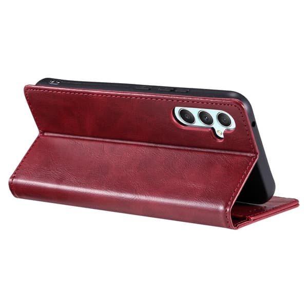 TTUDRCH Samsung Galaxy S26+ Plånboksfodral Konstläder RFID Skydd - Vinröd