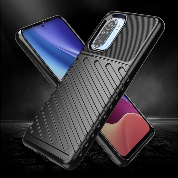 Thunder Twill Jazz Cover til Xiaomi Mi 11i / Poco F3 - Sort Black