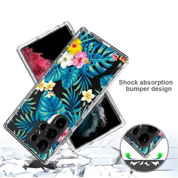 Galaxy S23 Ultra Cover Pattern Printing - Bananblad Flerfärgad
