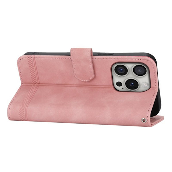 DIERFENG DF-03 iPhone 16 Pro Plånboksfodral Konstläder - Rosa