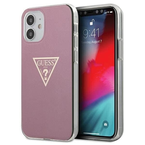 Guess Skal iPhone 12 & 12 Pro Metallic Collection - Rosa Pink