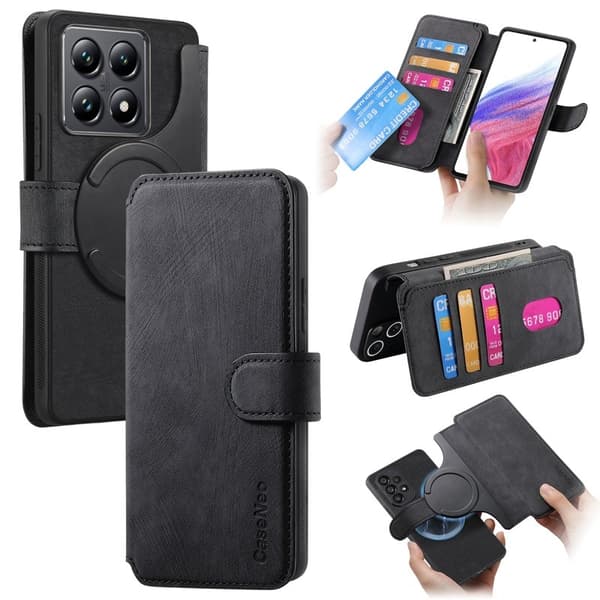 CASENEO Xiaomi 14T Plånboksfodral Konstläder - Svart