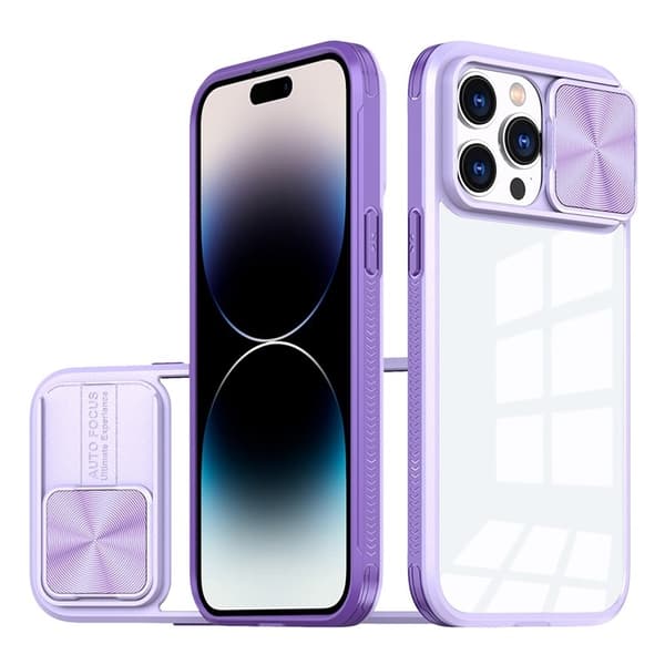 iPhone 14 Pro Skal Camera Slider - Lila Lila