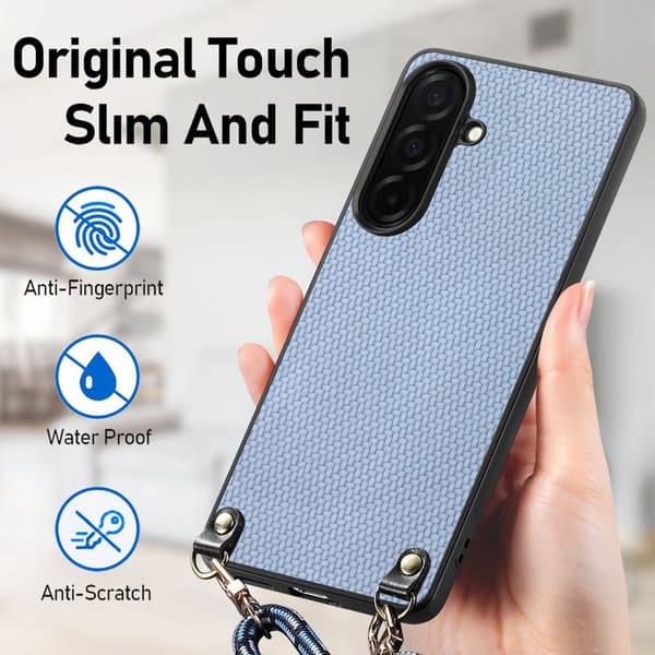 Mobilskal för Samsung Galaxy S26 Plus Kolfiber Hybrid - Blå