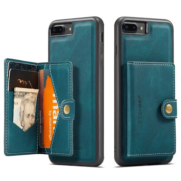 JEEHOOD iPhone 7 Plus/8 Plus Plånboksfodral Konstläder TPU Grön
