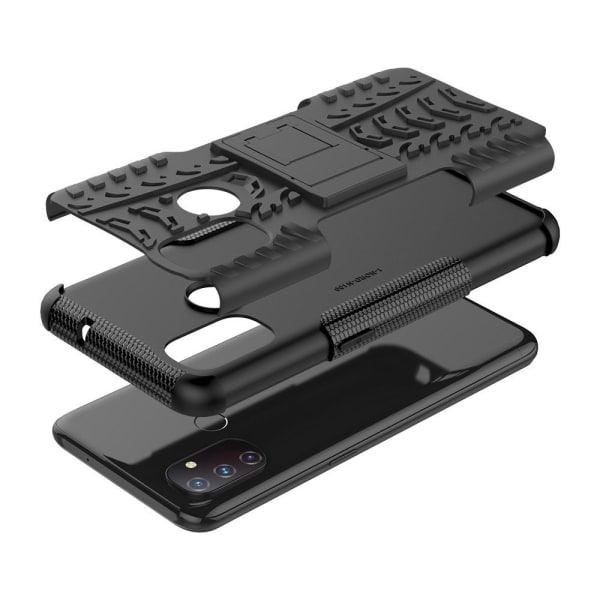 Robust pansercover til Oneplus Nord N100 - Sort Black