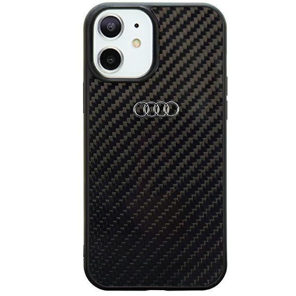 Audi iPhone 11/Xr -mobiilisuojus hiilikuitua - musta