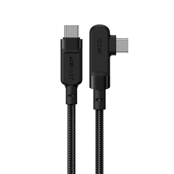 Acefast Vinklad USB-C till USB-C kabel 100W 2m - Svart Svart