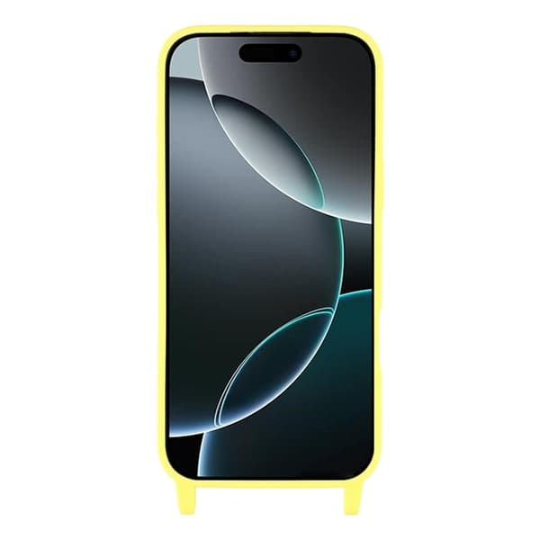 Mobilskal till iPhone 17 Pro Max TPU med Hål för Rem - Gul Gul