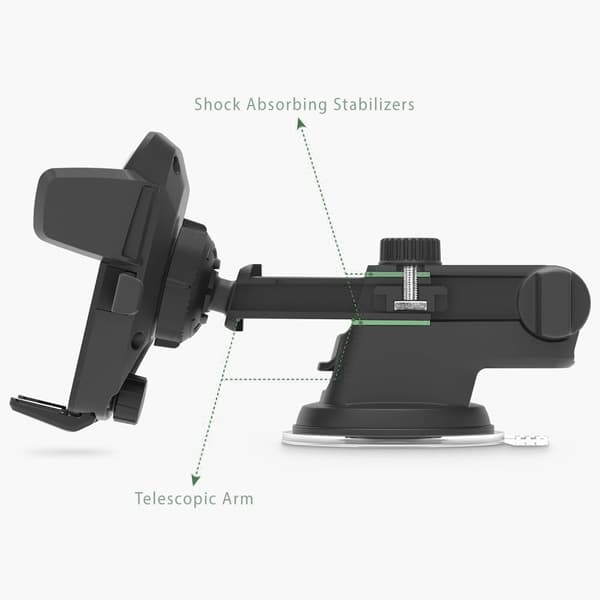 Dash & Vindruta Bilhållare Mount - Svart Black
