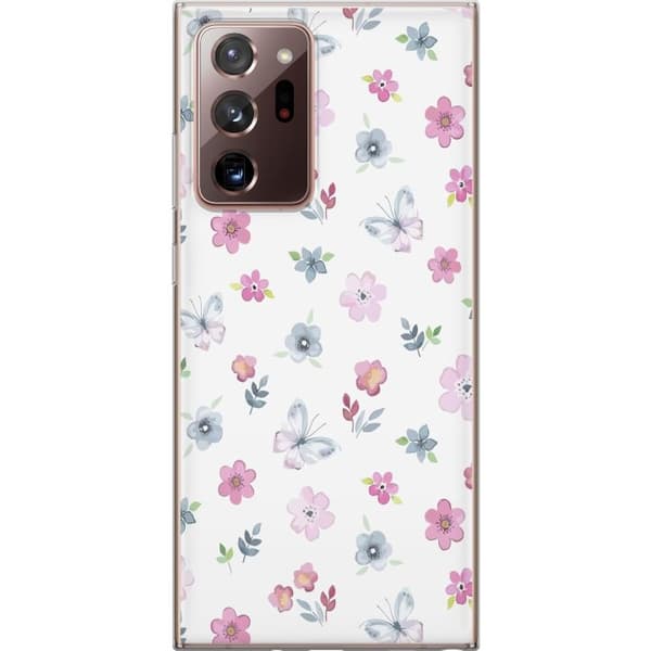 Mobilcover til Samsung Galaxy Note20 Ultra med Blomster og sommerfugle