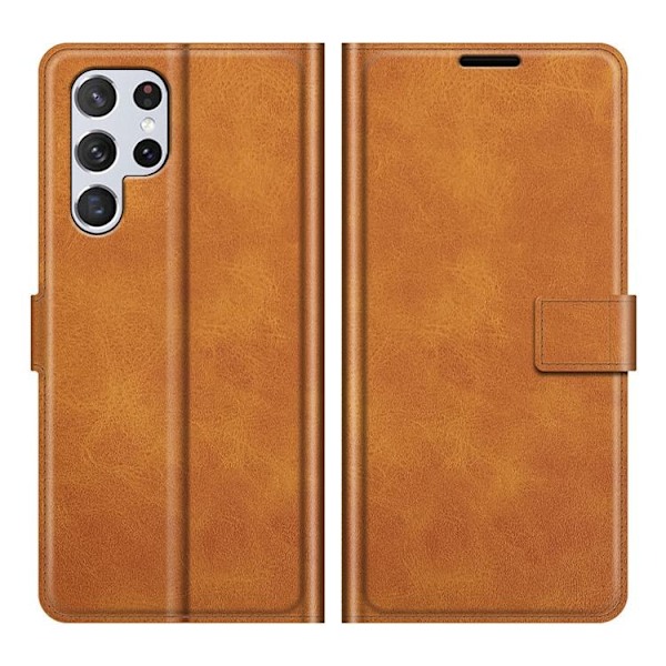 Flip Folio Fodral Galaxy S22 Plus - Ljusbrun Brun