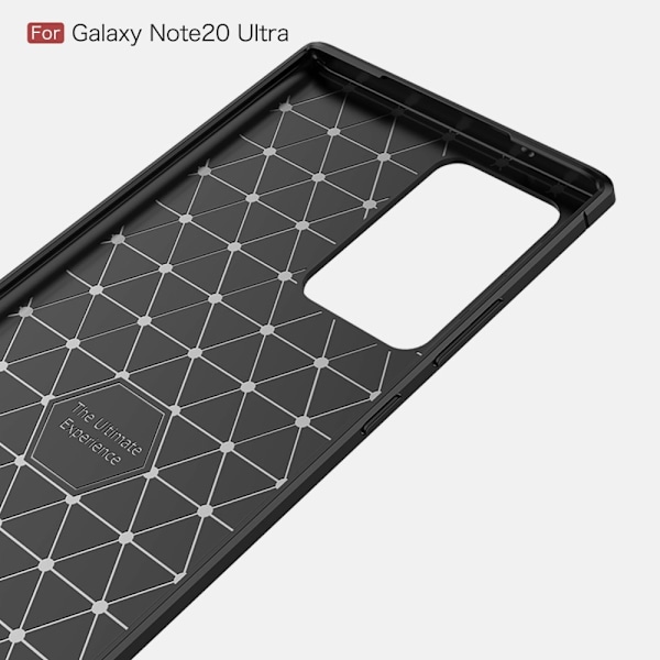 Carbon TPU Cover til Galaxy Note 20 Ultra - Sort Black