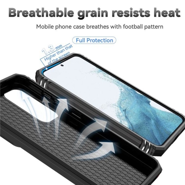 Galaxy S23 Plus Cover Ringholder Anti-Fall - Sort