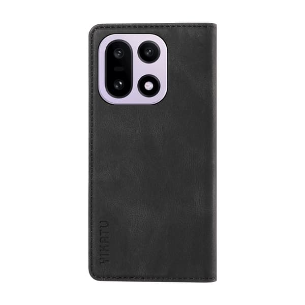 YIKATU OnePlus 15 5G Konstläder Plånboksfodral Skin-Touch Svart
