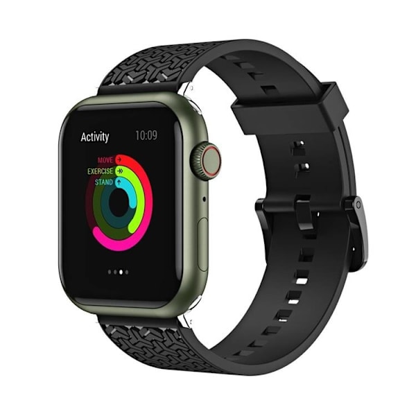 Apple Watch 2/3/4/5/6/7/SE (38/40/41mm) Armband - Svart Svart