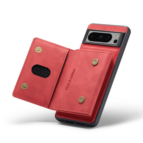 DG.MING M2 Series Google Pixel 8 Pro Plånboksfodral Konstläder Röd