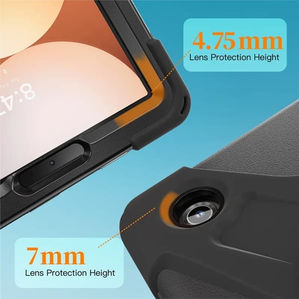Mobilskal till Galaxy Tab A11 Kickstand Silikon Axelrem Svart