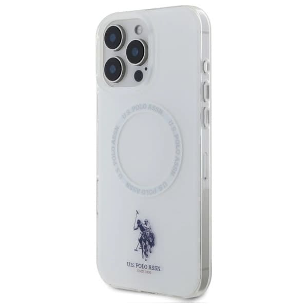 US Polo Mobilskal till iPhone 16 MagSafe IML Ring - Vit Vit