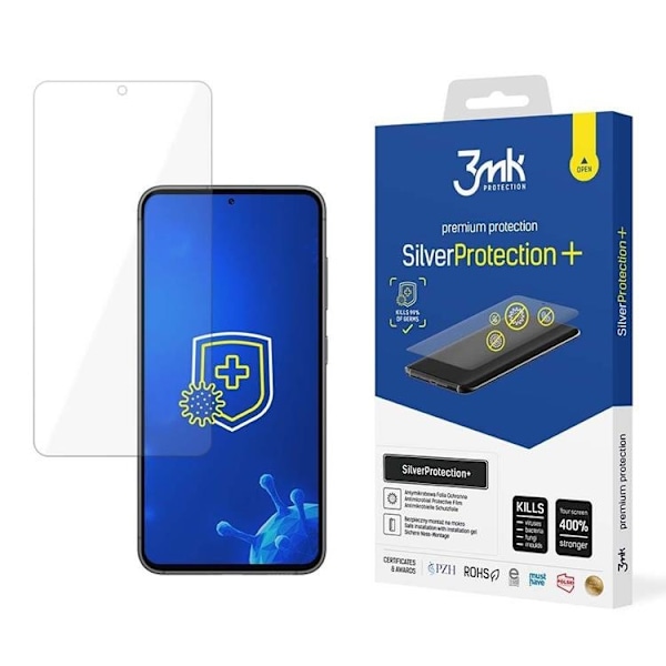 3mk Galaxy S23 Karkaistu lasi Näytönsuoja Silver Protection Plus Silver