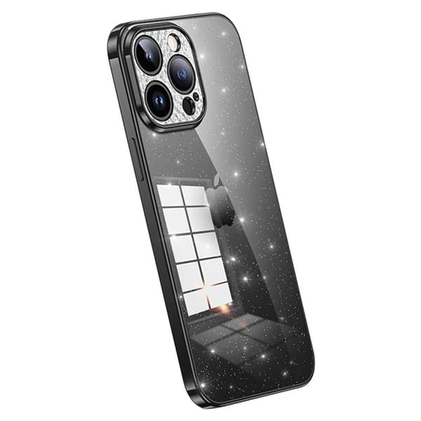 SULADA Mobilskal till iPhone 14 Pro Max TPU Electroplating Svart Glitter