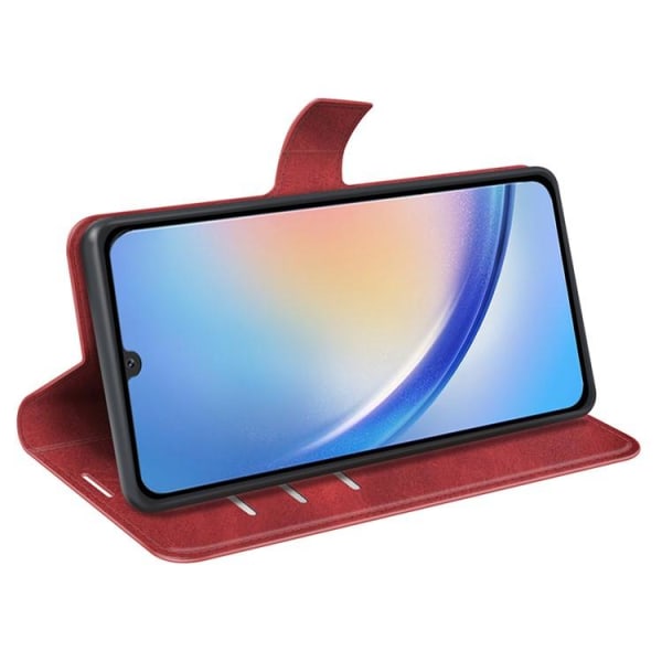 Galaxy A24 4G Plånboksfodral Folio Flip Calf - Röd