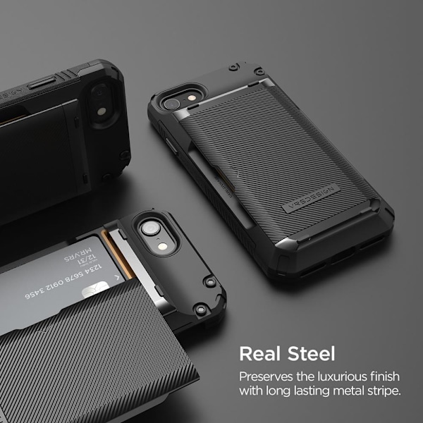 VRS DESIGN Damda Glide Pro Skal iPhone 7/8/SE (2020/2022) - Svart